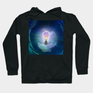 Light Bulb with Flame Hoodie